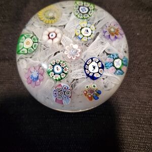 Vintage Perthshire 1978 Spaced Millefiori Glass Paperweight (Mint Condition)
